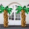 100 Pcs Palm Tree Leaves Balloons Coconut Balloons Set 10 Pcs Foil Green Coconut Tree Leaves 90 Pcs Brown Latex for Hawaii Luau Tropical Party Birthday Baby Shower